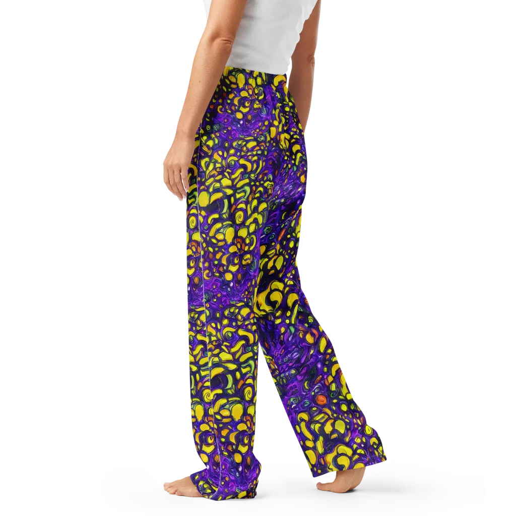 Lemon Labyrinth on Women's Pajama Pants — Left