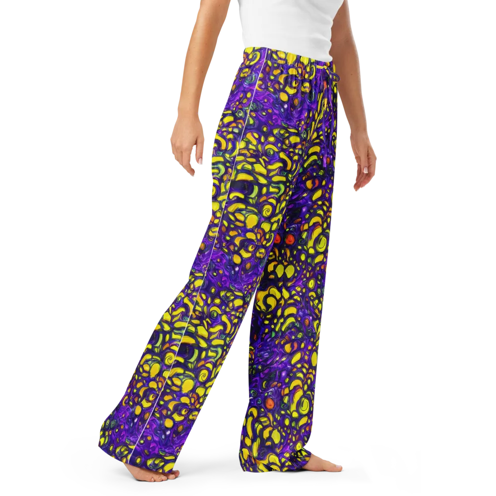 Lemon Labyrinth on Women's Pajama Pants — Right Front