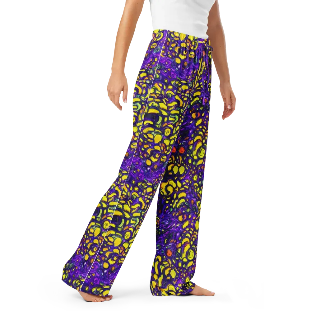 Lemon Labyrinth on Women's Pajama Pants — Right Front
