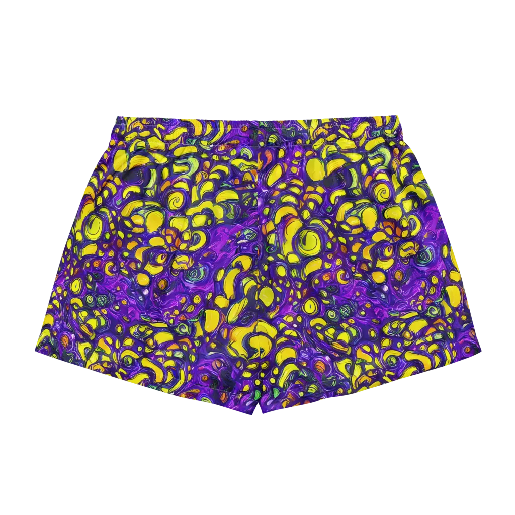 Lemon Labyrinth on Women's Pajama Shorts — Back