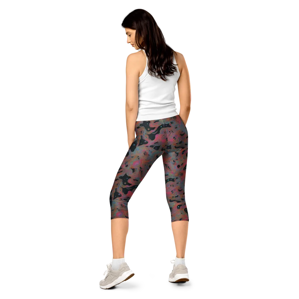 Planetary Drift on Capri Leggings — Back