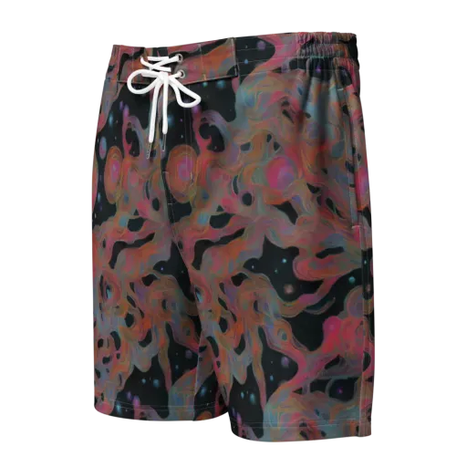 Planetary Drift on a Men's Board Shorts