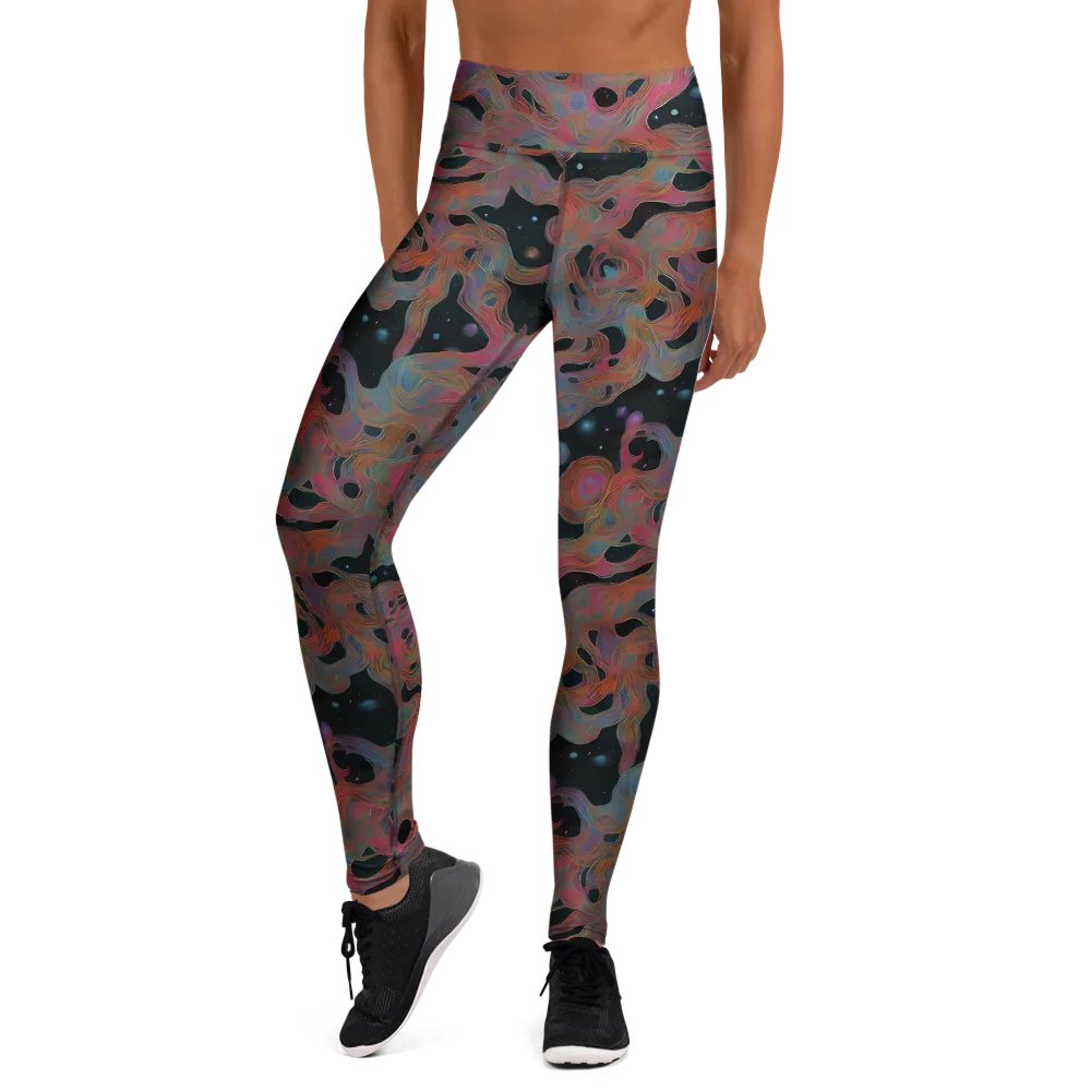 Planetary Drift on Yoga Leggings — Front