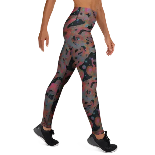 Planetary Drift on a Yoga Leggings