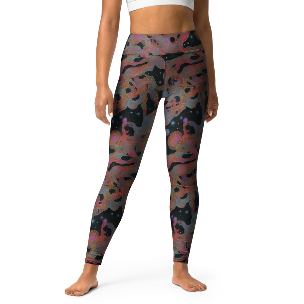 Planetary Drift on Yoga Leggings — Front