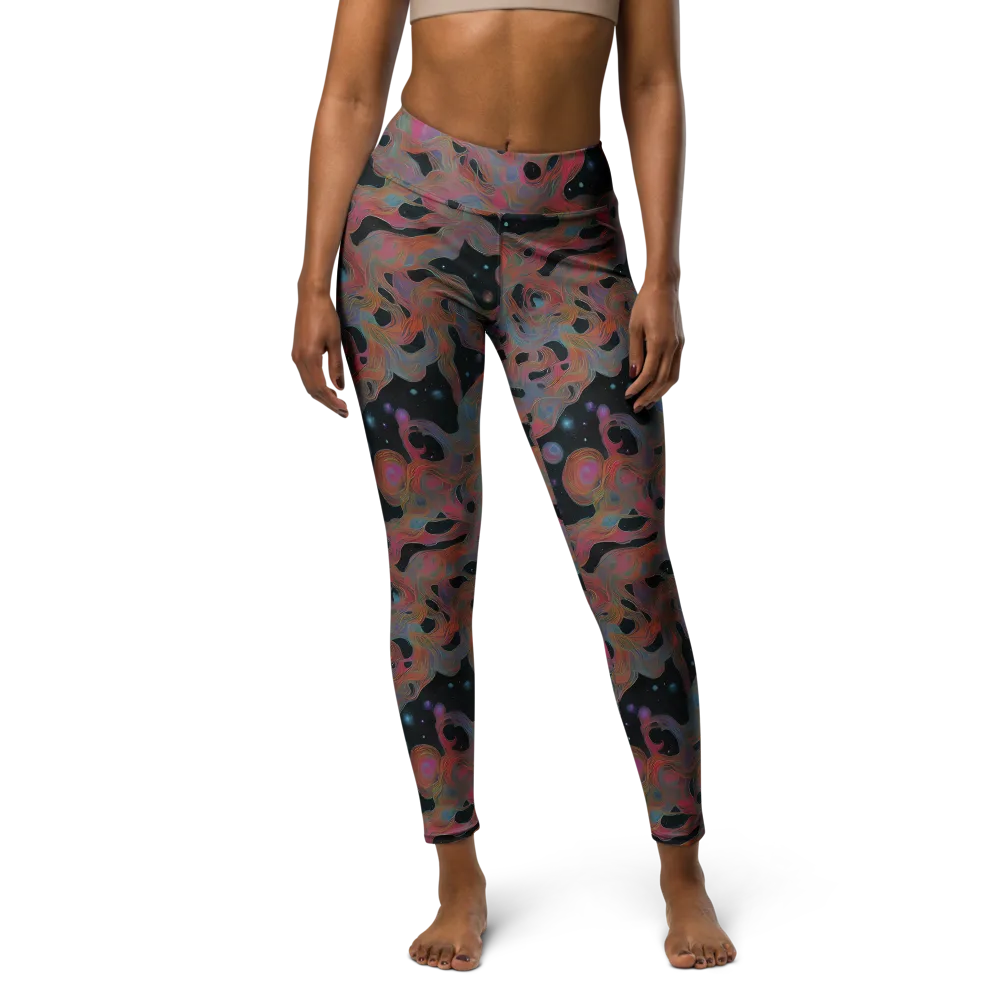 Planetary Drift on Yoga Leggings — Front