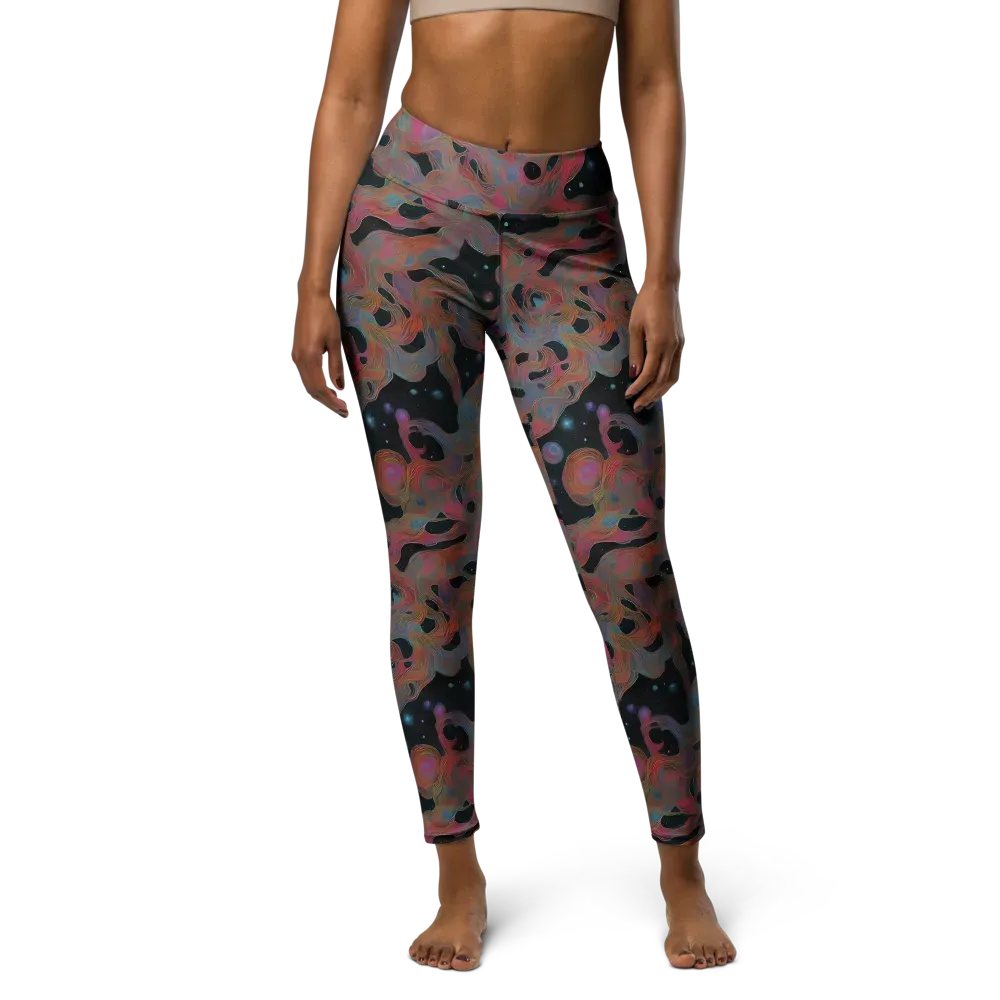 Planetary Drift on Yoga Leggings — Front