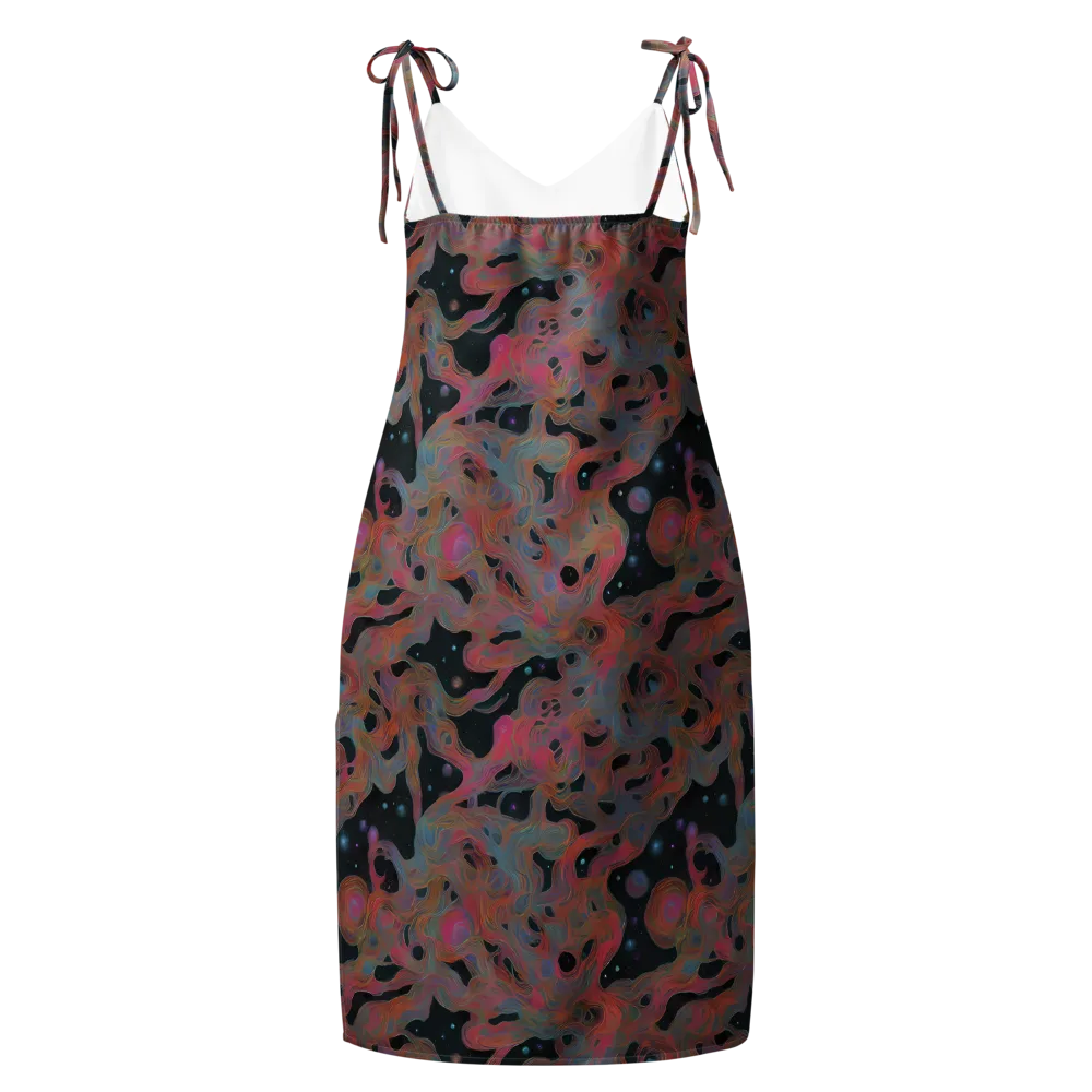 Planetary Drift on Slip Dress — Back