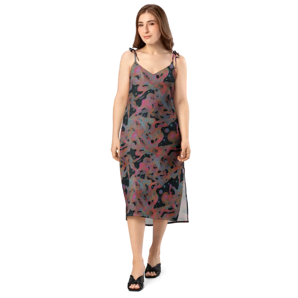 Planetary Drift on Slip Dress — Front