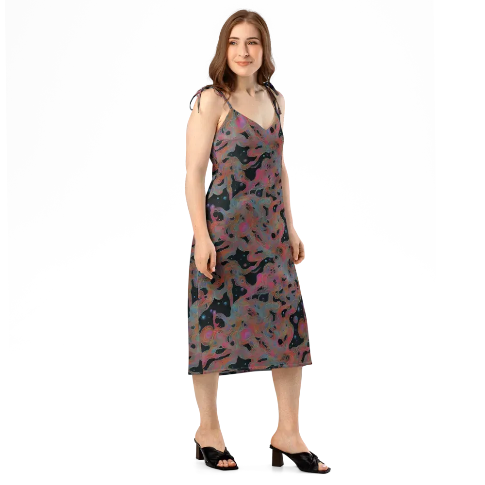 Planetary Drift on Slip Dress — Right Front