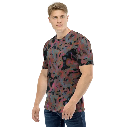 Planetary Drift on a Men's Crew Neck T-Shirt