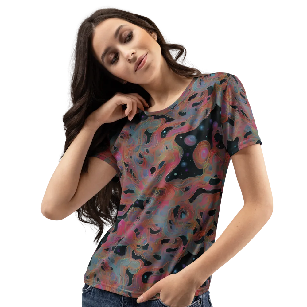 Planetary Drift on Women's Crew Neck T-Shirt — Left Front