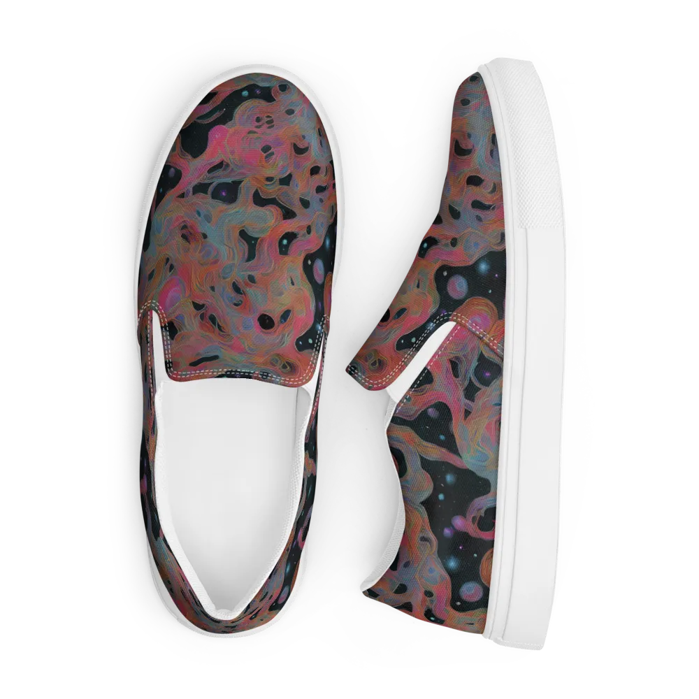 Planetary Drift on Men's Slip-On Canvas Shoes — Front