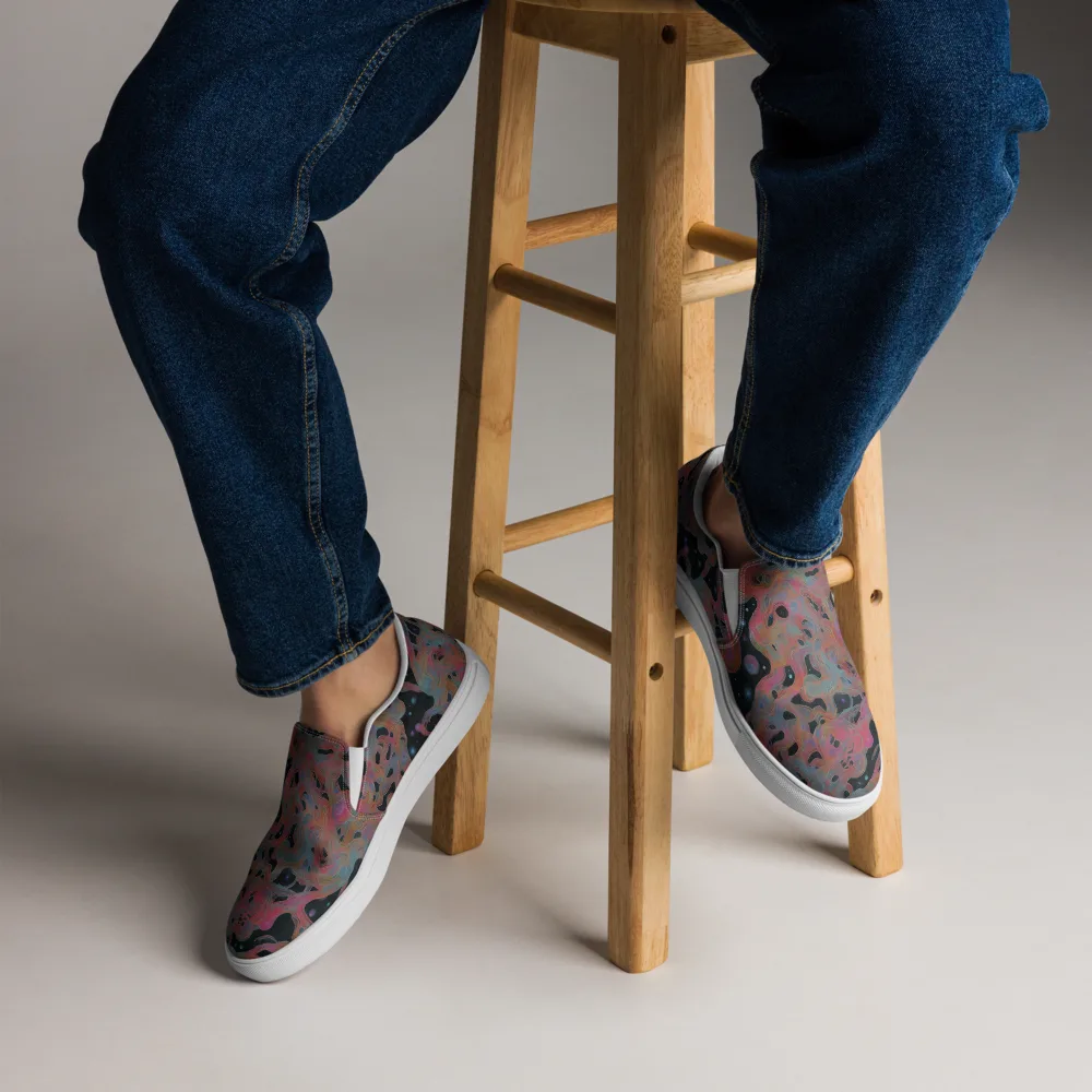 Planetary Drift on Men's Slip-On Canvas Shoes — Front