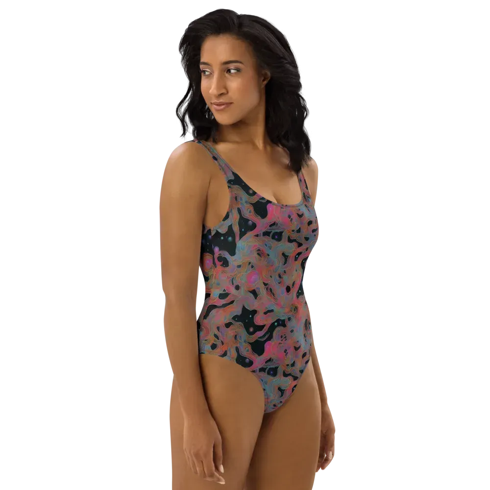 Planetary Drift on One-Piece Swimsuit — Right