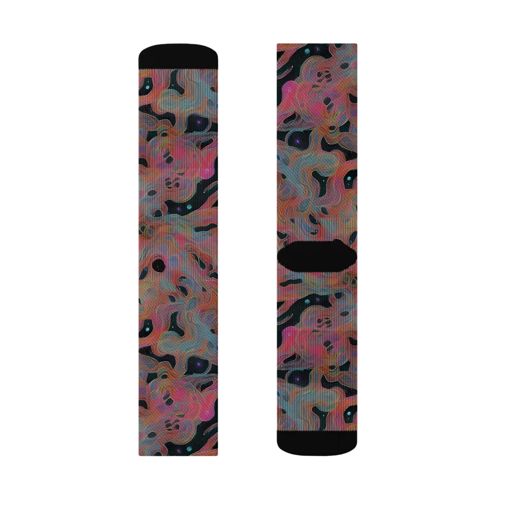 Planetary Drift on Socks — Left Sock