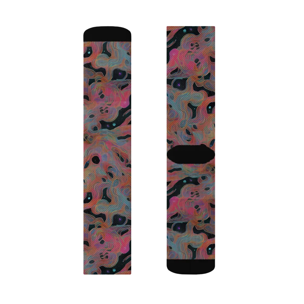 Planetary Drift on Socks — Right Sock