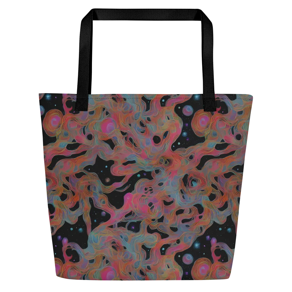 Planetary Drift on Large Tote Bag W/ Pocket — Front