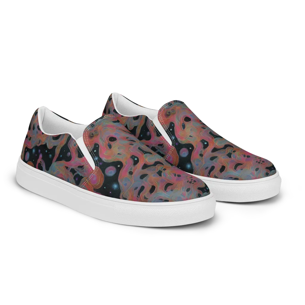 Planetary Drift on Women's Slip-On Canvas Shoes — Right Front