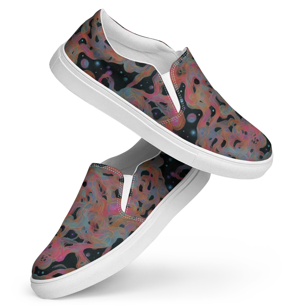 Planetary Drift on Women's Slip-On Canvas Shoes — Front