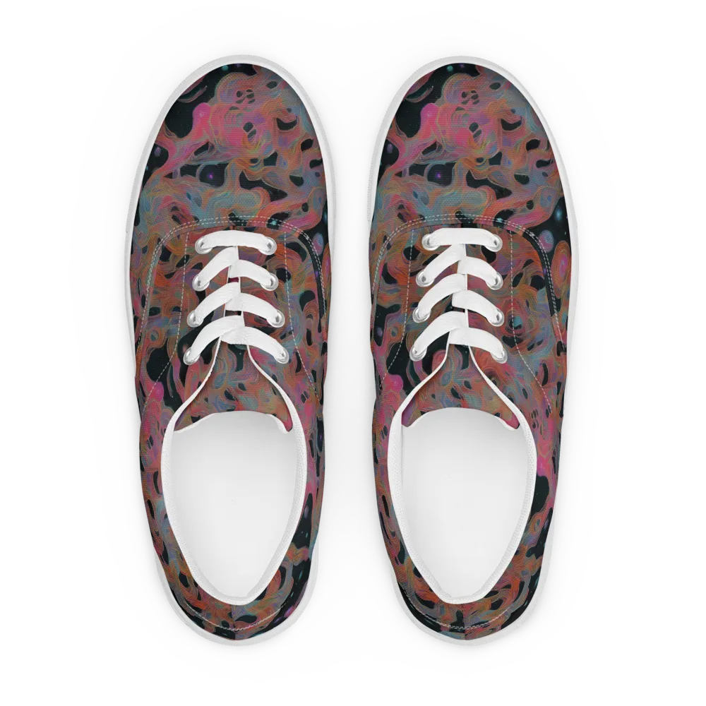 Planetary Drift on Men's Lace-Up Canvas Shoes — Front