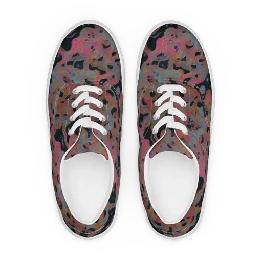 Planetary Drift on a Men's Lace-Up Canvas Shoes