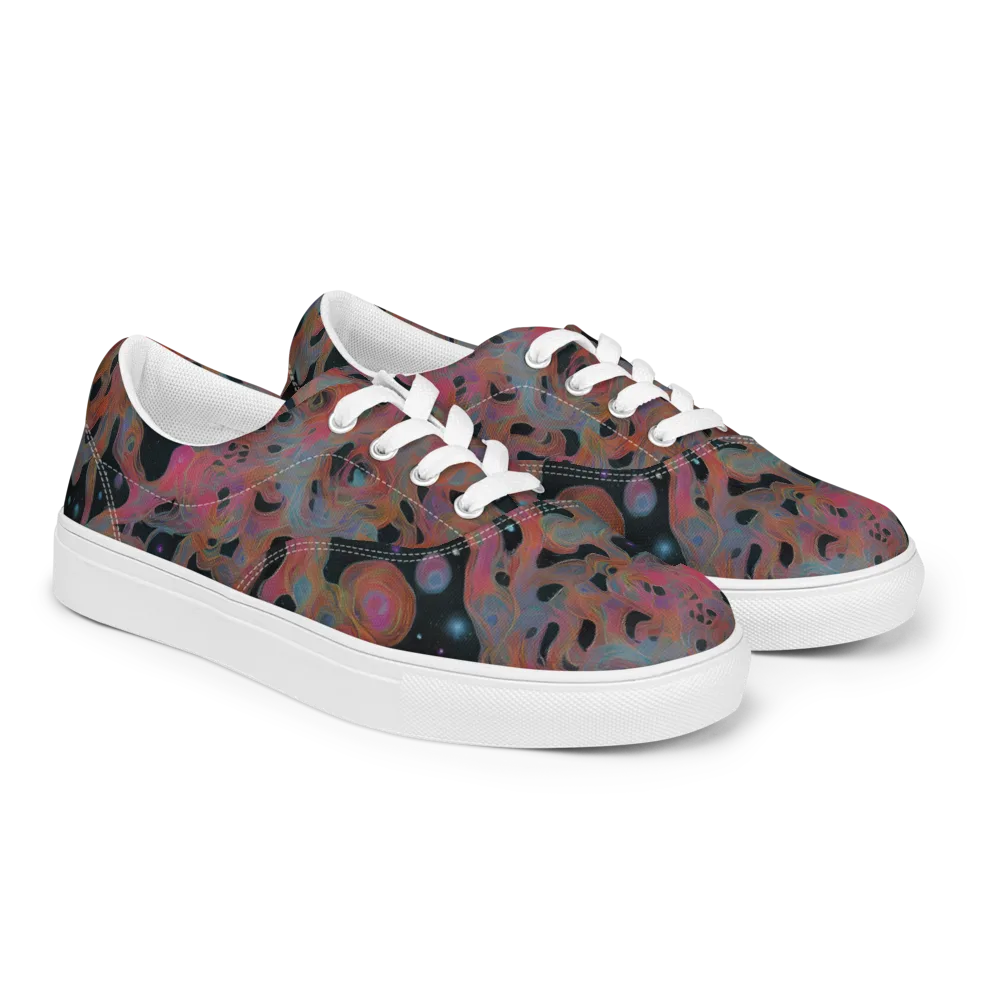 Planetary Drift on Men's Lace-Up Canvas Shoes — Right Front