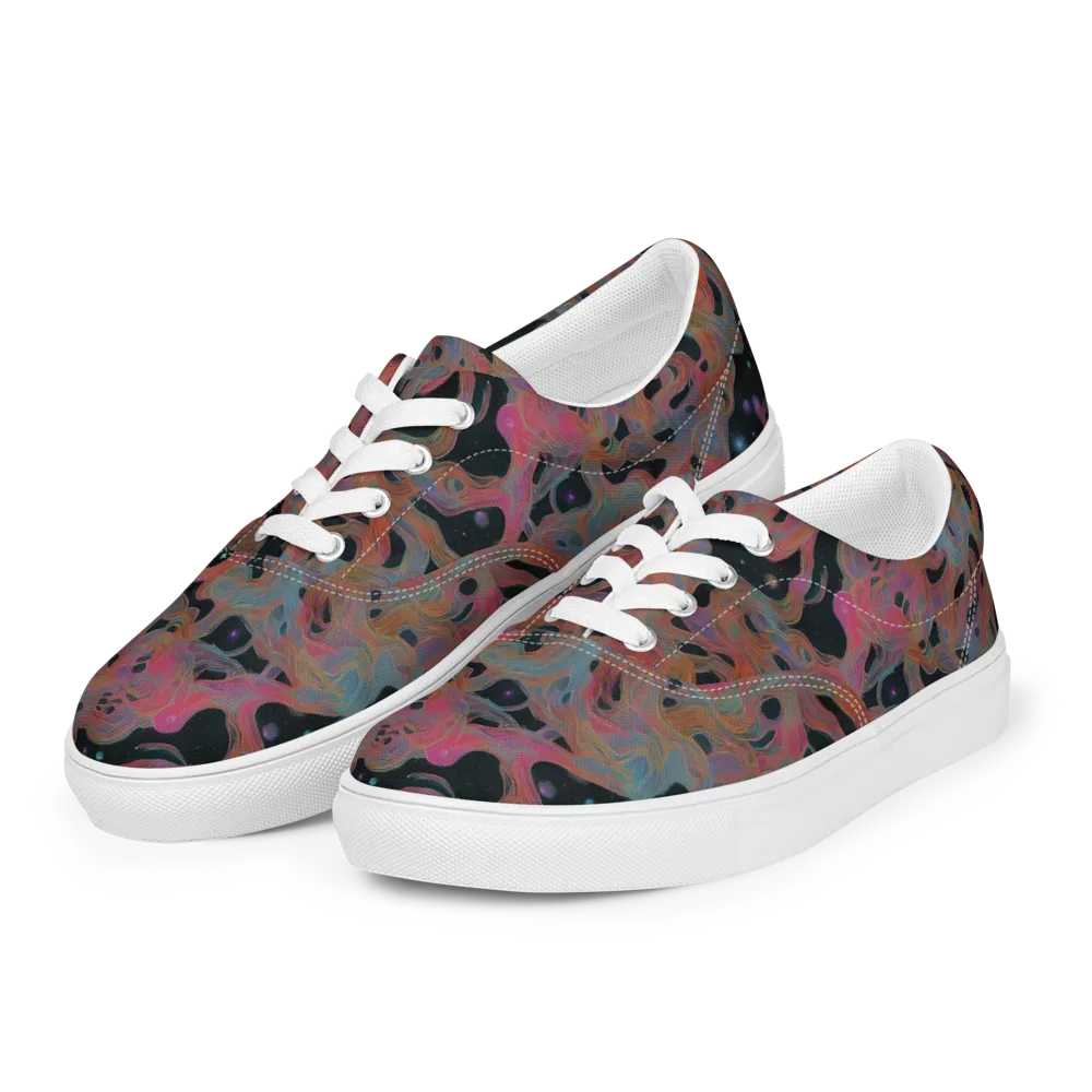 Planetary Drift on Men's Lace-Up Canvas Shoes — Left Front