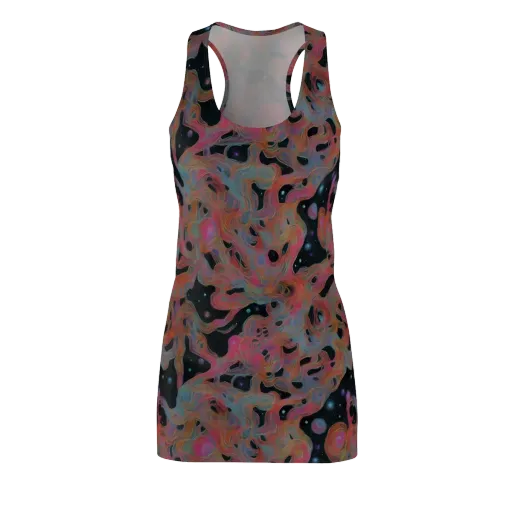 Planetary Drift on a Racerback Dress