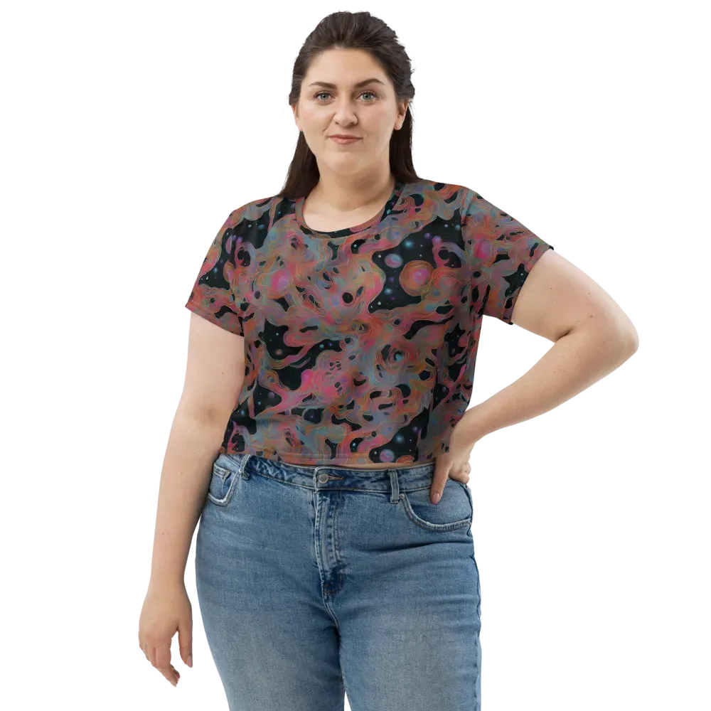 Planetary Drift on Crop Tee — Front