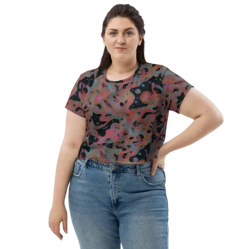 Planetary Drift on a Crop Tee
