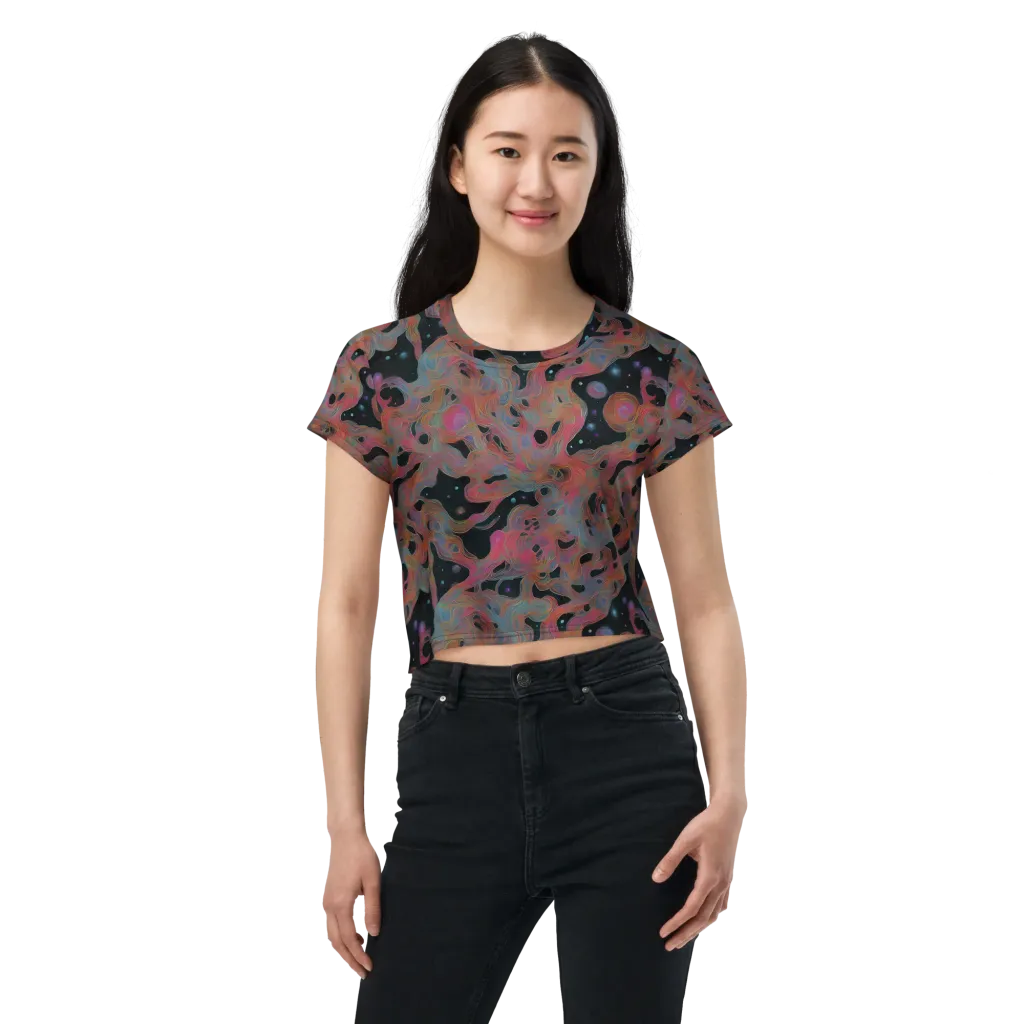 Planetary Drift on Crop Tee — Front