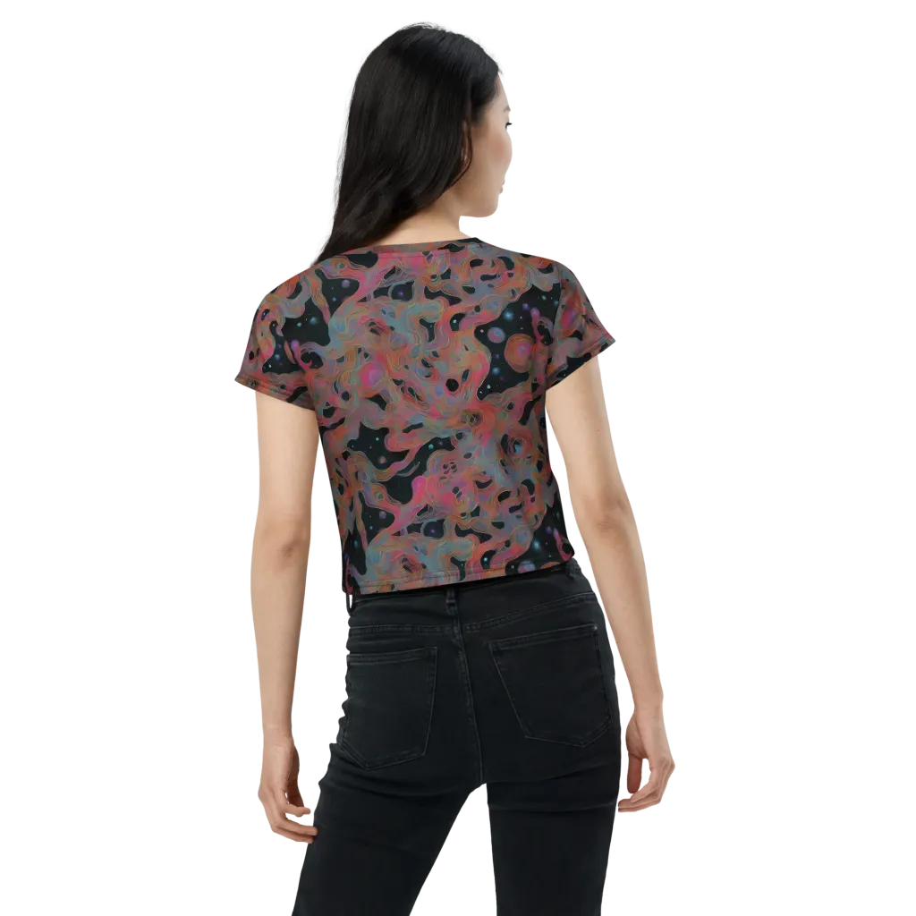 Planetary Drift on Crop Tee — Back