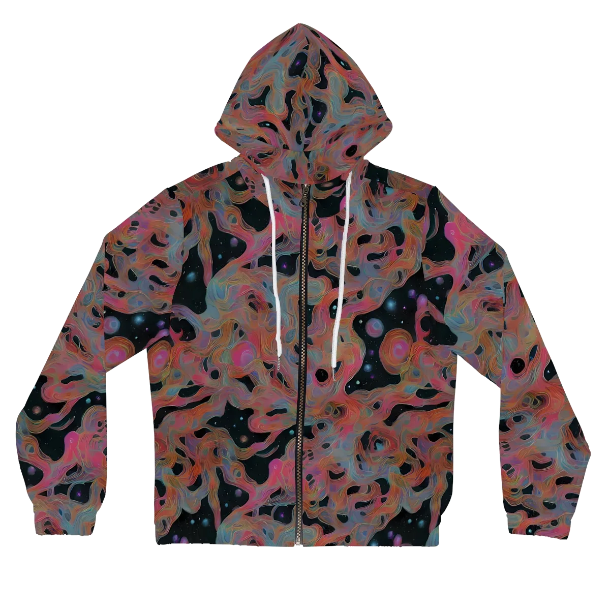 Planetary Drift on Women's Full-Zip Hoodie — Front