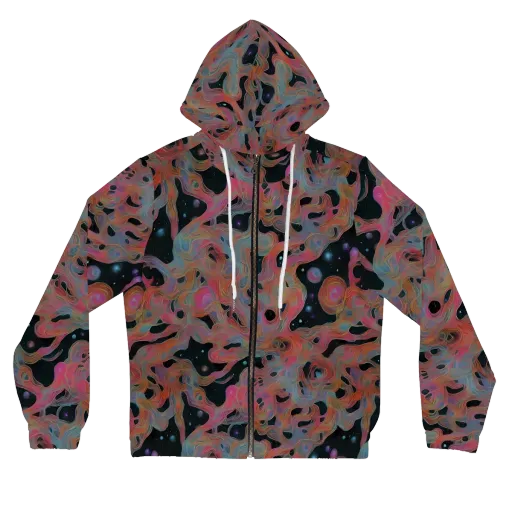 Planetary Drift on a Women's Full-Zip Hoodie