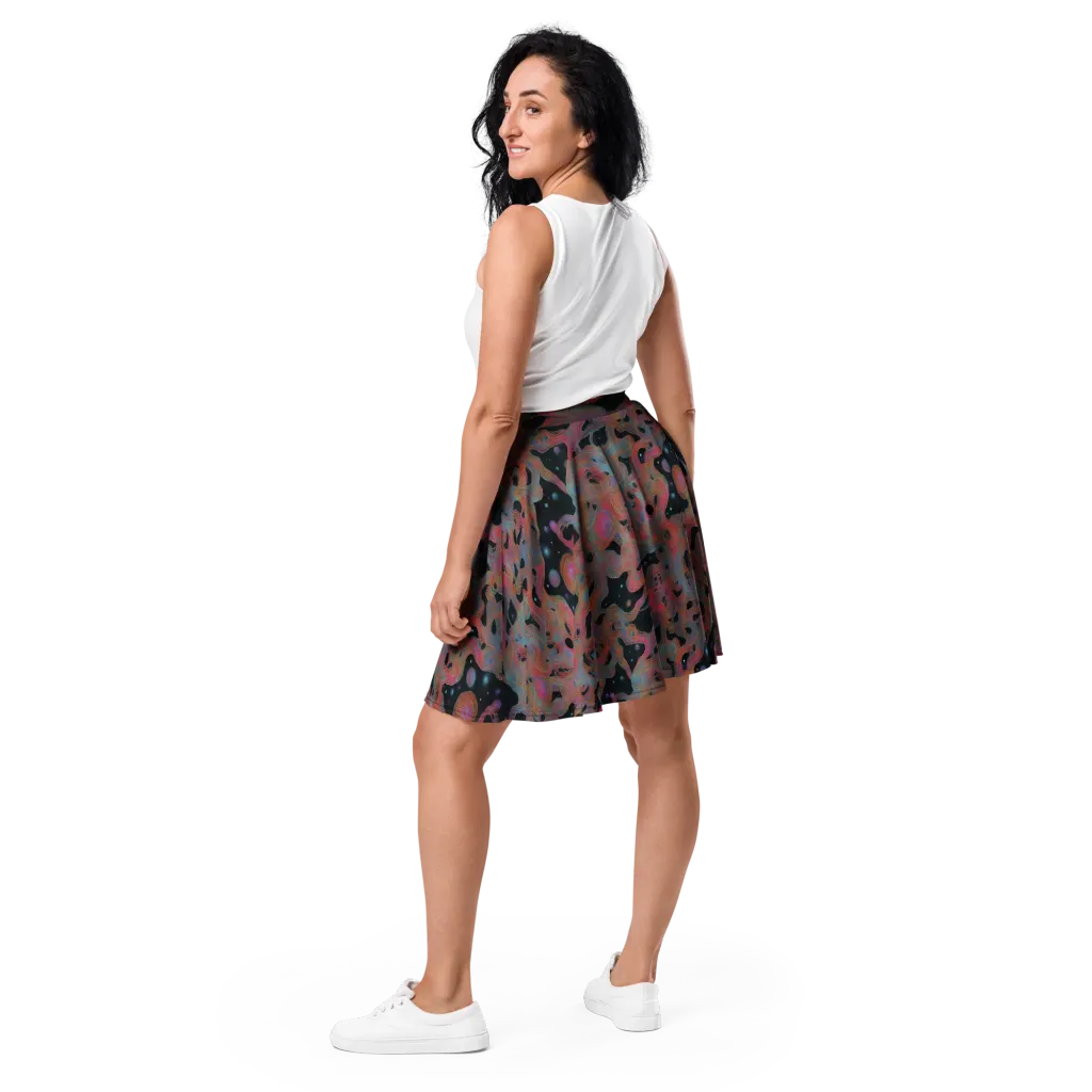 Planetary Drift on Skater Skirt — Back
