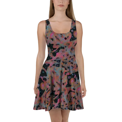 Planetary Drift on a Skater Dress