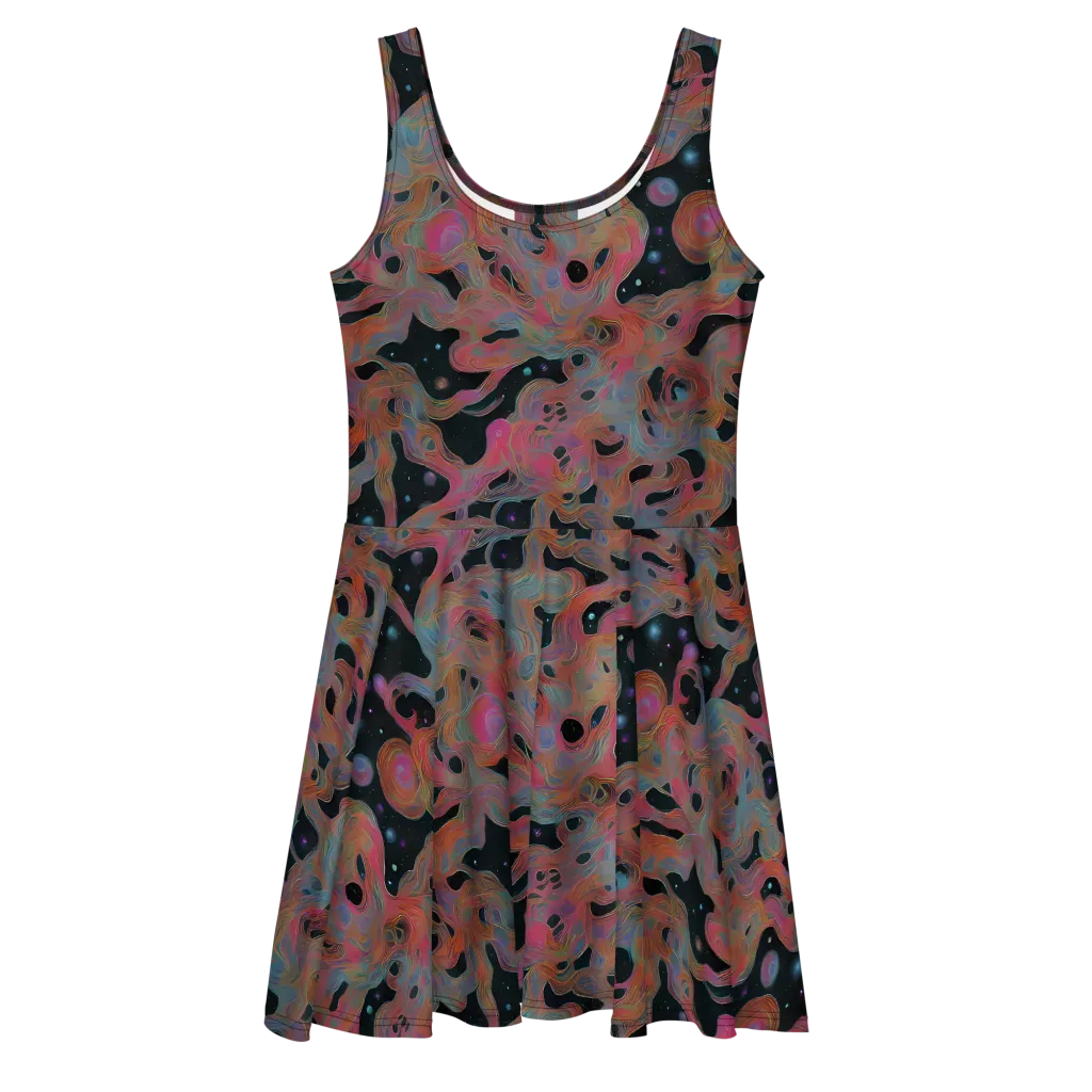 Planetary Drift on Skater Dress — Front