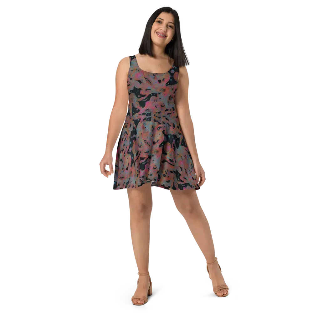 Planetary Drift on Skater Dress — Front