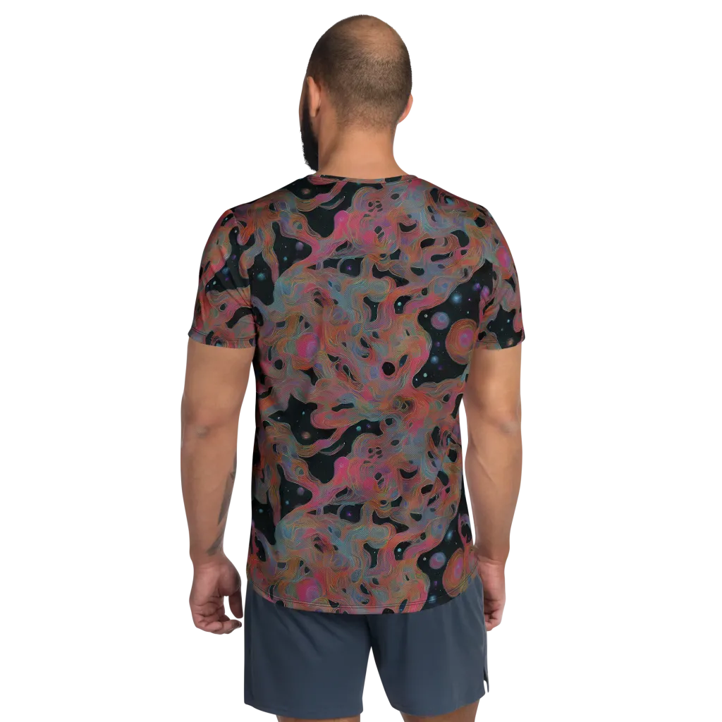 Planetary Drift on Men's Athletic T-Shirt — Back