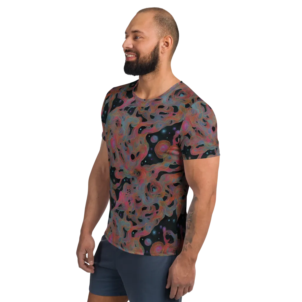 Planetary Drift on Men's Athletic T-Shirt — Left