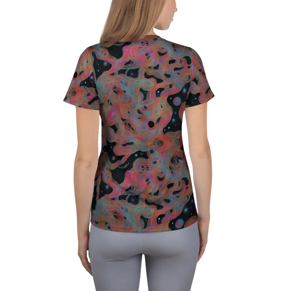Planetary Drift on Women's Athletic T-Shirt — Back