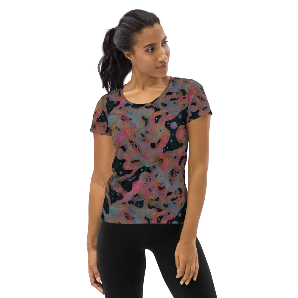 Planetary Drift on Women's Athletic T-Shirt — Front