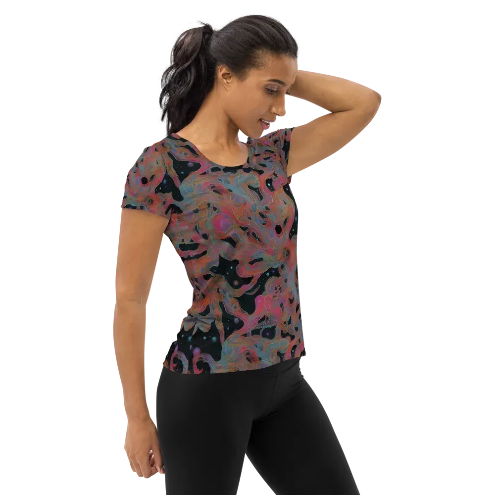 Planetary Drift on Women's Athletic T-Shirt — Right