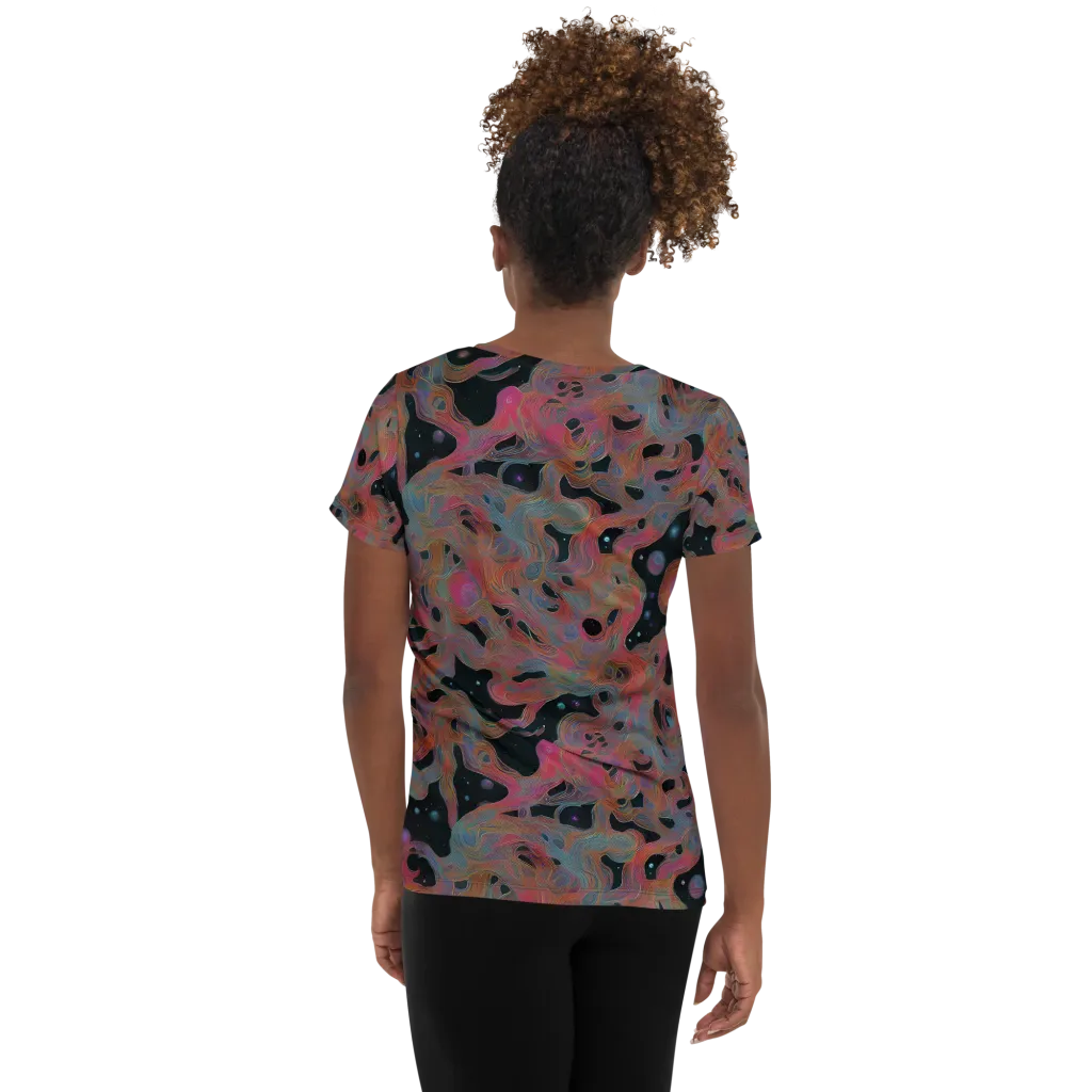 Planetary Drift on Women's Athletic T-Shirt — Back