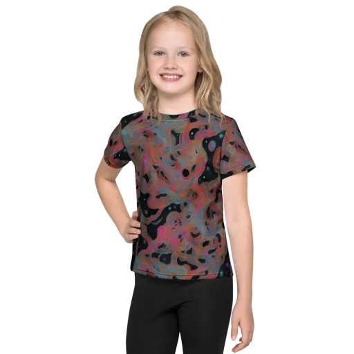Planetary Drift on a Kids Crew Neck T-Shirt