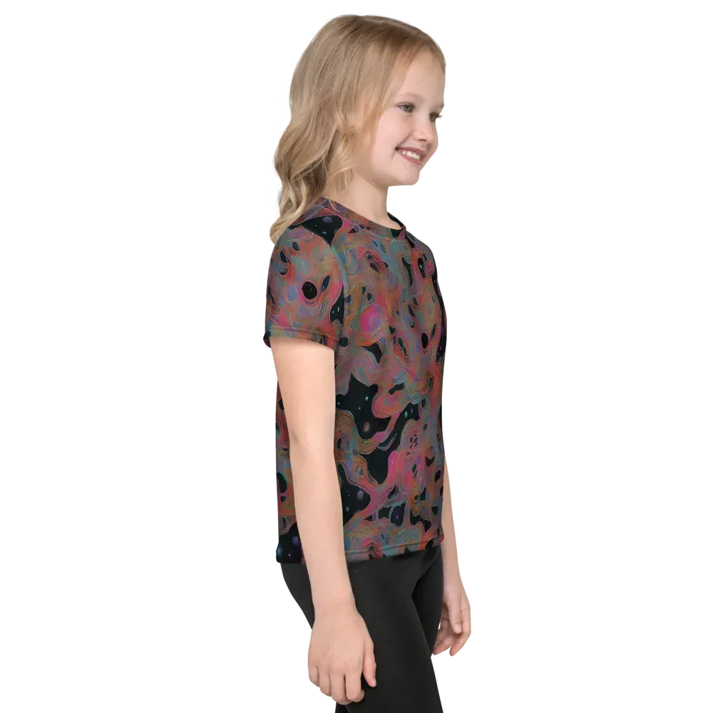 Planetary Drift on Kids Crew Neck T-Shirt — Right