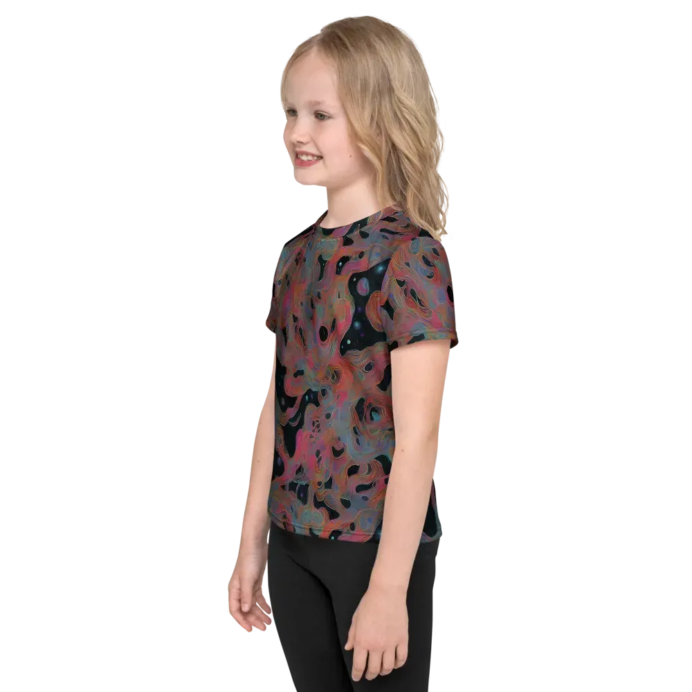 Planetary Drift on Kids Crew Neck T-Shirt — Left