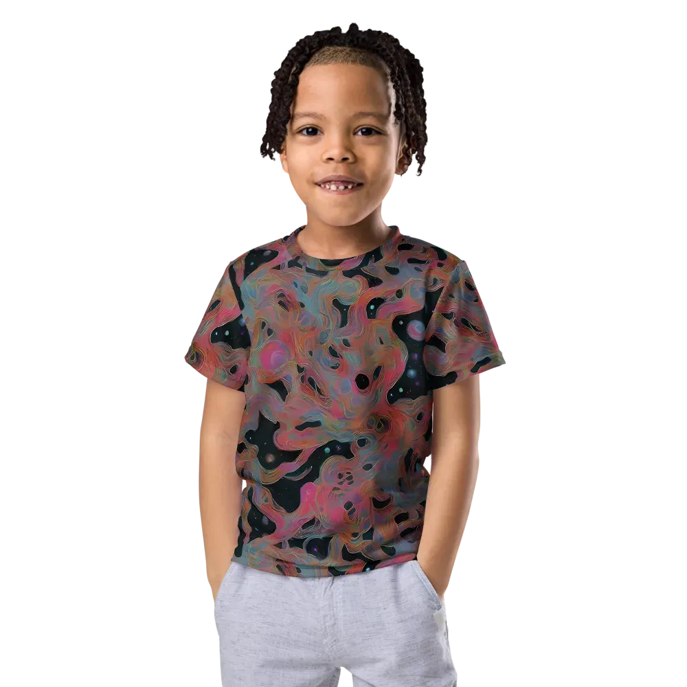 Planetary Drift on Kids Crew Neck T-Shirt — Front