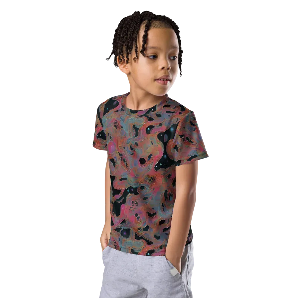 Planetary Drift on Kids Crew Neck T-Shirt — Left Front